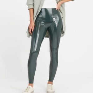 Spanx Faux Leather Leggings - Green
